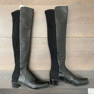 Stuart Weitzman reserve black knee boots size 9